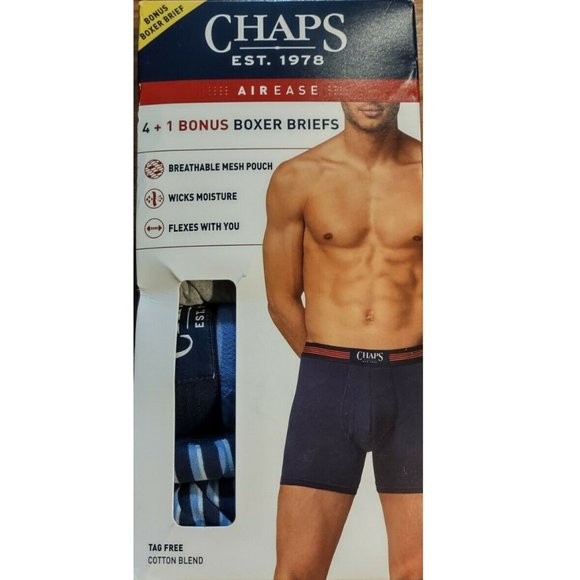 Chaps Underwear & Socks Mens Chaps 5 Pack Boxer Briefs Air Ease